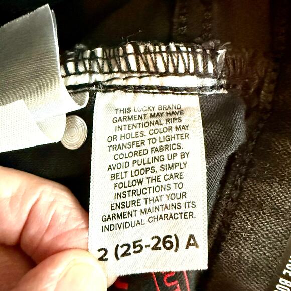 Lucky Brand Womens Size 2 Black Stretchy Boot Cut Jeans Casual Fitted Med Wash - Picture 5 of 8